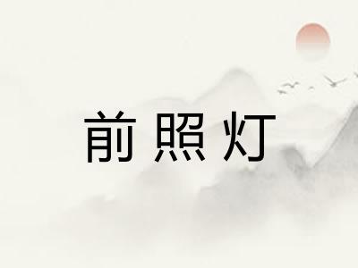 前照灯 前照灯