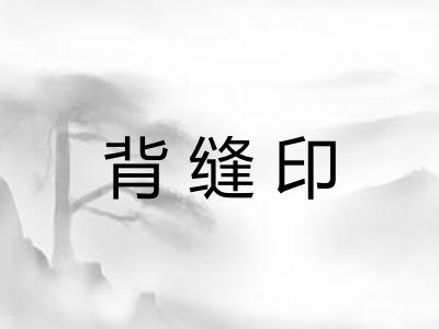 背缝印 背缝印