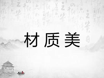材质美