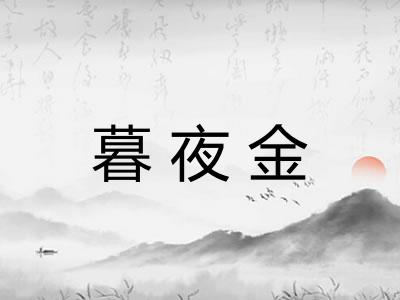 暮夜金 暮夜金