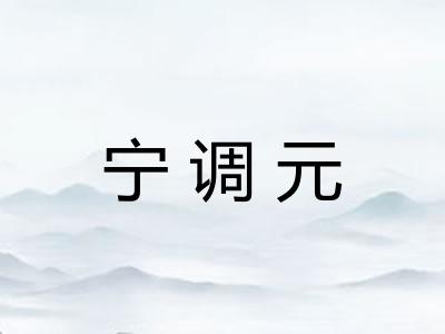 宁调元 宁调元
