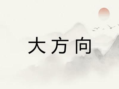 大方向 大方向