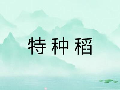 特种稻