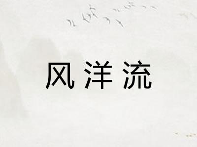风洋流 风洋流