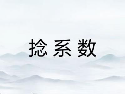 捻系数