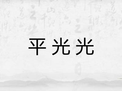 平光光 平光光