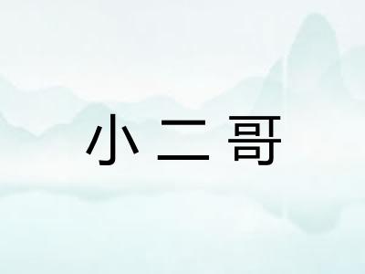小二哥 小二哥