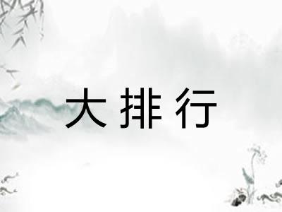大排行 大排行