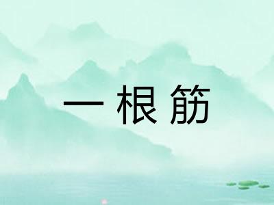 一根筋