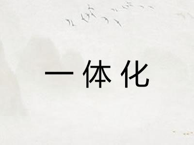一体化 一体化
