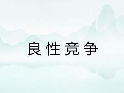 良性竞争 良性竞争