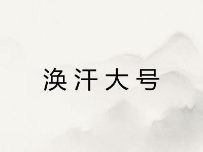 涣汗大号 涣汗大号