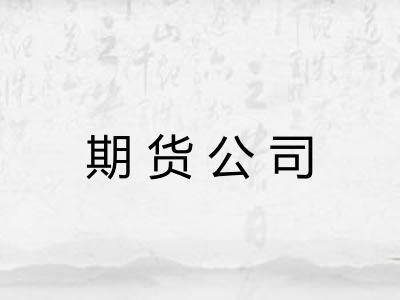 期货公司 期货公司