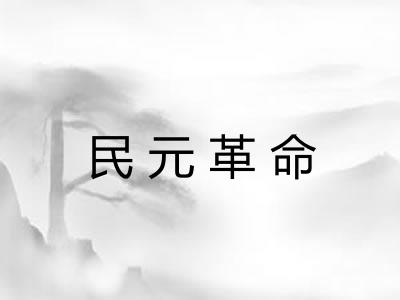 民元革命 民元革命