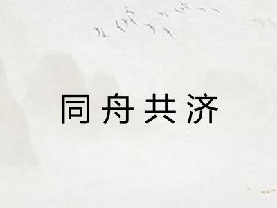同舟共济 同舟共济