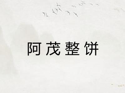 阿茂整饼 阿茂整饼