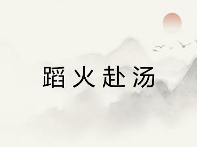 蹈火赴汤 蹈火赴汤