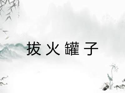 拔火罐子 拔火罐子