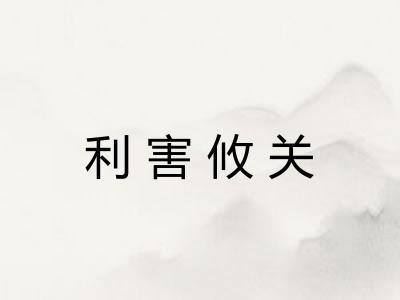 利害攸关 利害攸关