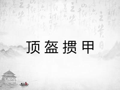 顶盔掼甲 顶盔掼甲