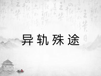 异轨殊途 异轨殊途