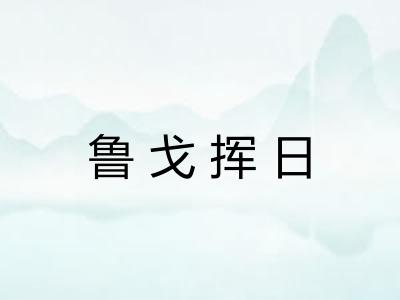 鲁戈挥日 鲁戈挥日