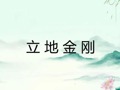 立地金刚 立地金刚