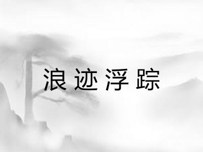 浪迹浮踪 浪迹浮踪