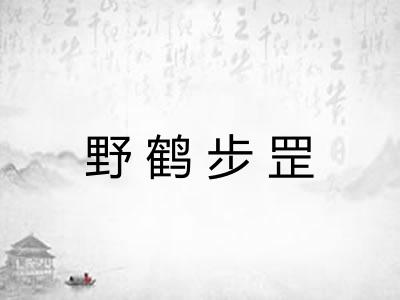 野鹤步罡 野鹤步罡