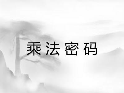 乘法密码 乘法密码