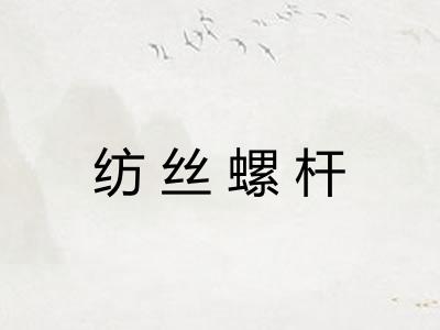 纺丝螺杆 纺丝螺杆