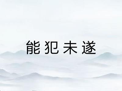 能犯未遂 能犯未遂