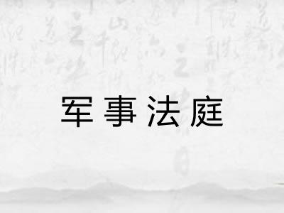 军事法庭 军事法庭