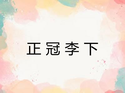 正冠李下 正冠李下