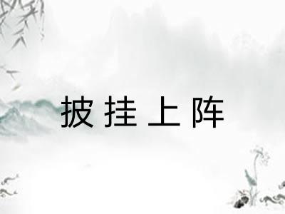 披挂上阵 披挂上阵