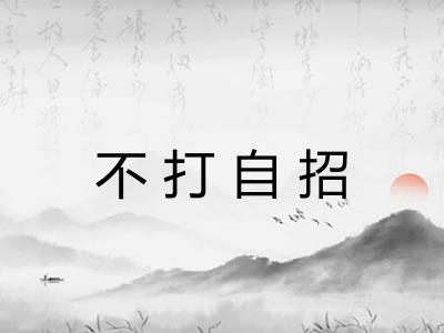 不打自招 不打自招