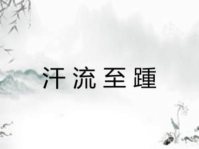 汗流至踵 汗流至踵