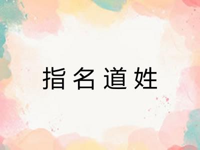 指名道姓 指名道姓
