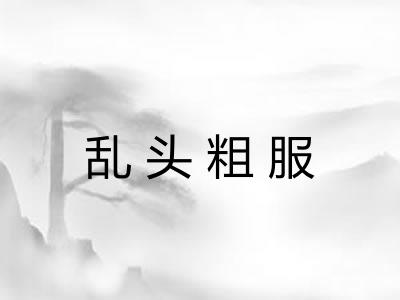 乱头粗服 乱头粗服