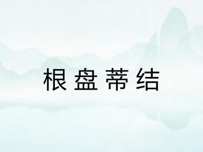 根盘蒂结 根盘蒂结