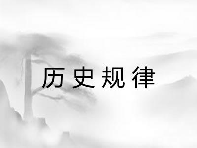 历史规律 历史规律