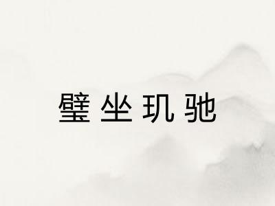 璧坐玑驰 璧坐玑驰