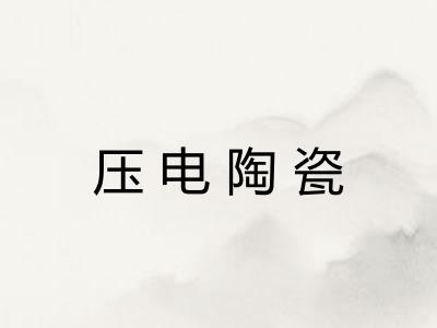 压电陶瓷 压电陶瓷