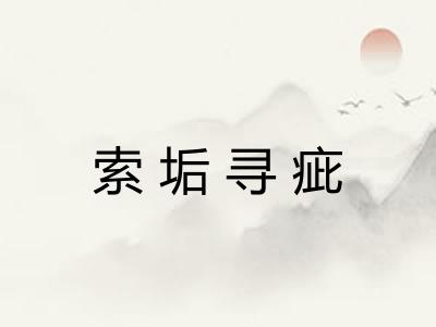 索垢寻疵 索垢寻疵