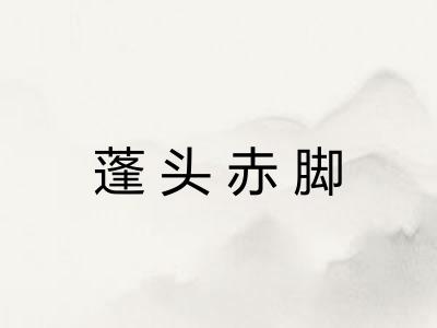 蓬头赤脚 蓬头赤脚