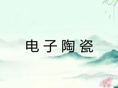 电子陶瓷 电子陶瓷