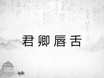 君卿唇舌 君卿唇舌