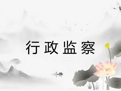 行政监察 行政监察