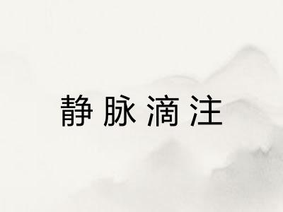 静脉滴注 静脉滴注