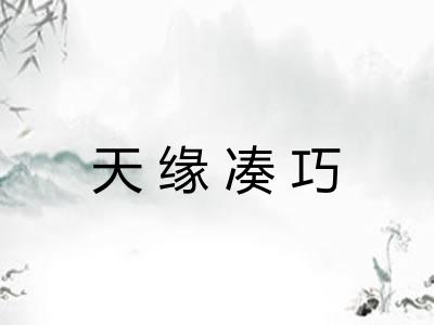 天缘凑巧 天缘凑巧